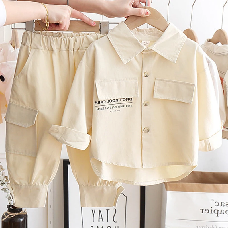 Conjunto de bebé con top letras y pantalón suelto estilo coreano - imagen 3