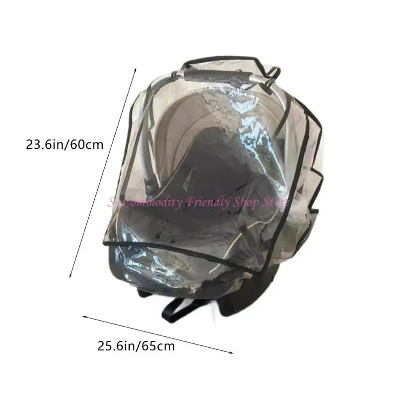 Funda lluvia universal transparente para silla de paseo - imagen 2