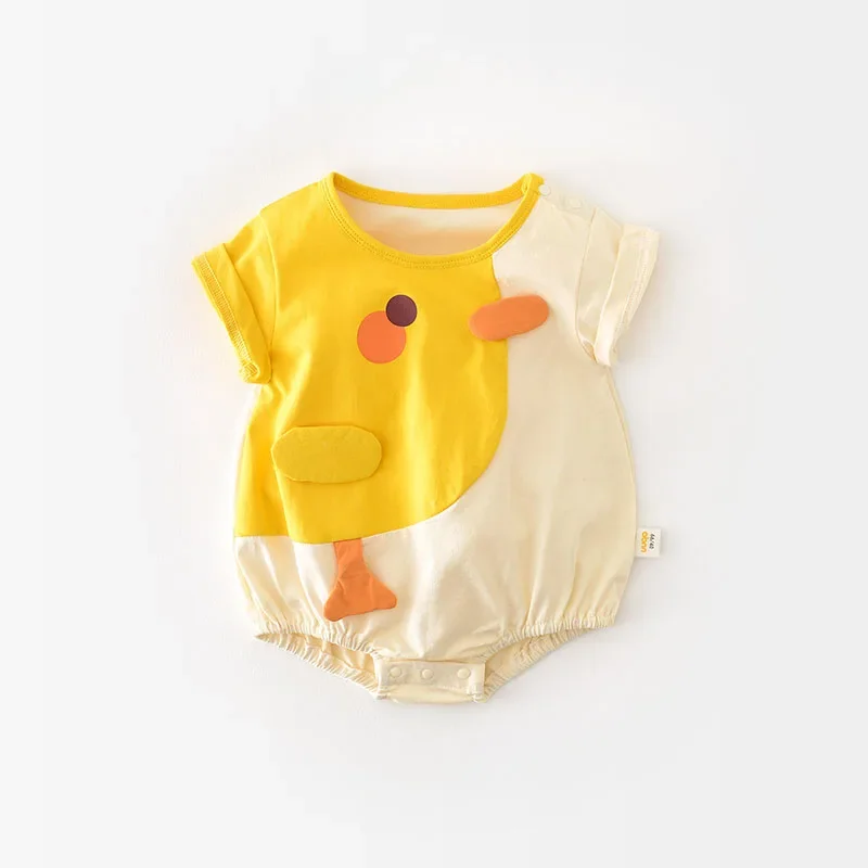 Body verano Milancel para bebé niña – Print pollo pequeño – Tela suave - imagen 4
