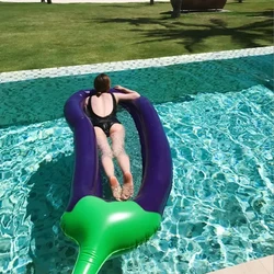 Flotador de piscina con forma de berenjena inflable para adultos
