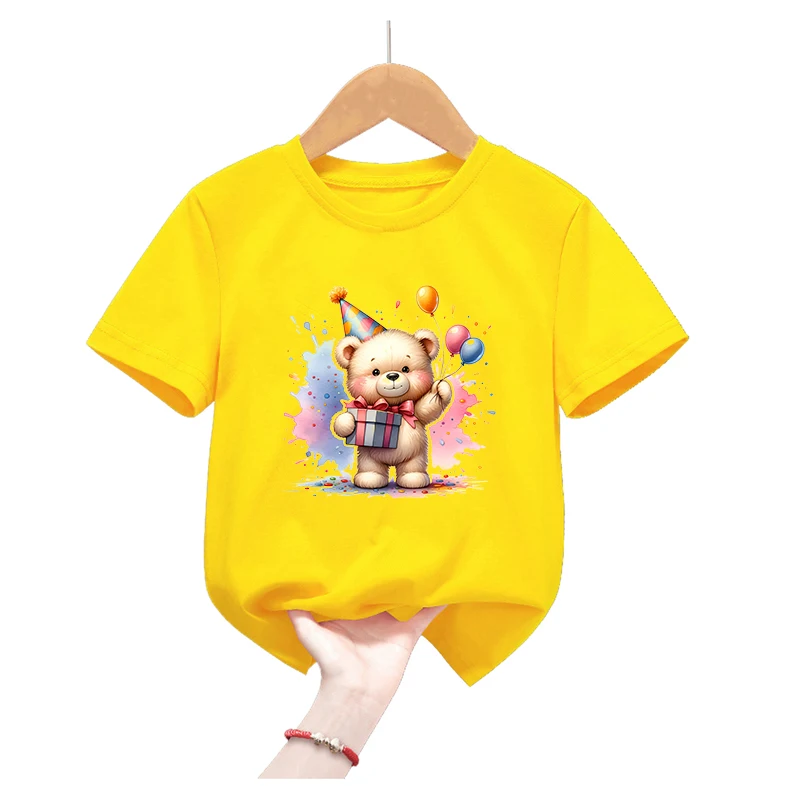 Camiseta verano niños manga corta con estampado de dibujos