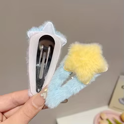 Pinzas de pelo con forma de estrella - Felpa suave para niña
