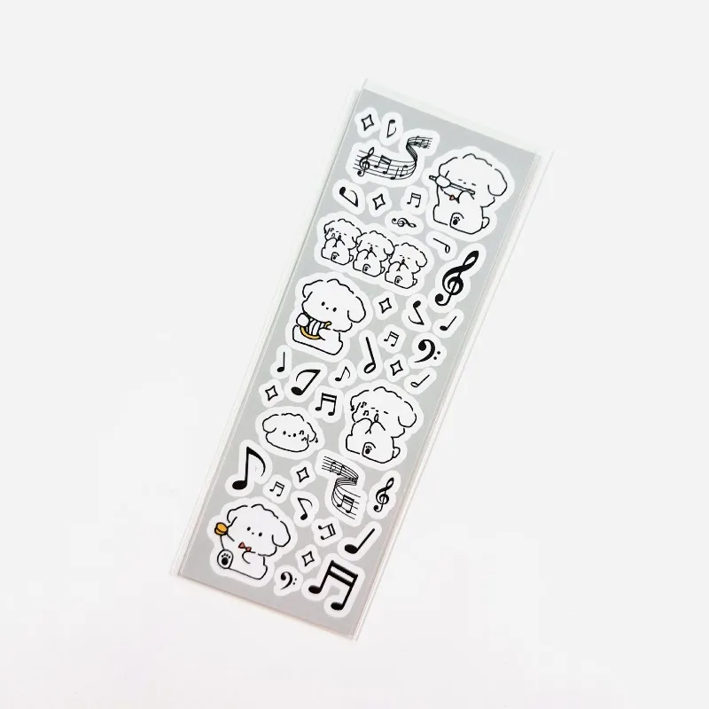 Pegatinas de perro blanco en álbumes y recortes mate para manualidades - imagen 5
