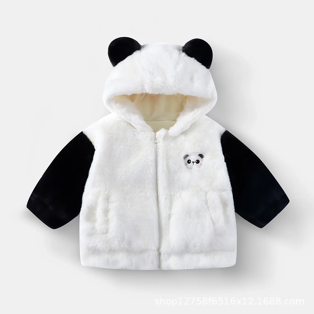 Chaqueta acolchada infantil con capucha cálida para invierno unisex - imagen 4