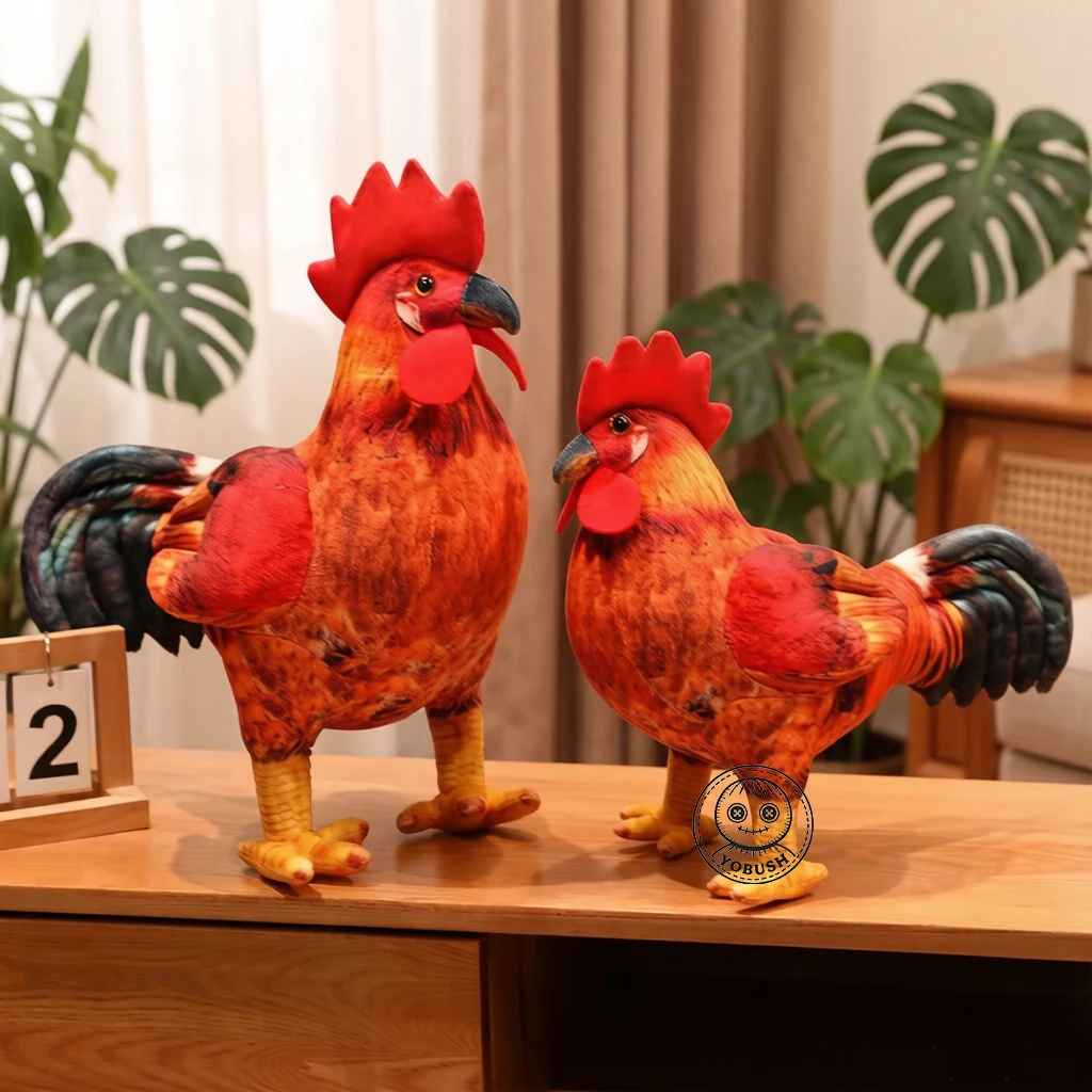 Peluche gallo suave para decorar la habitación, regalo - imagen 4