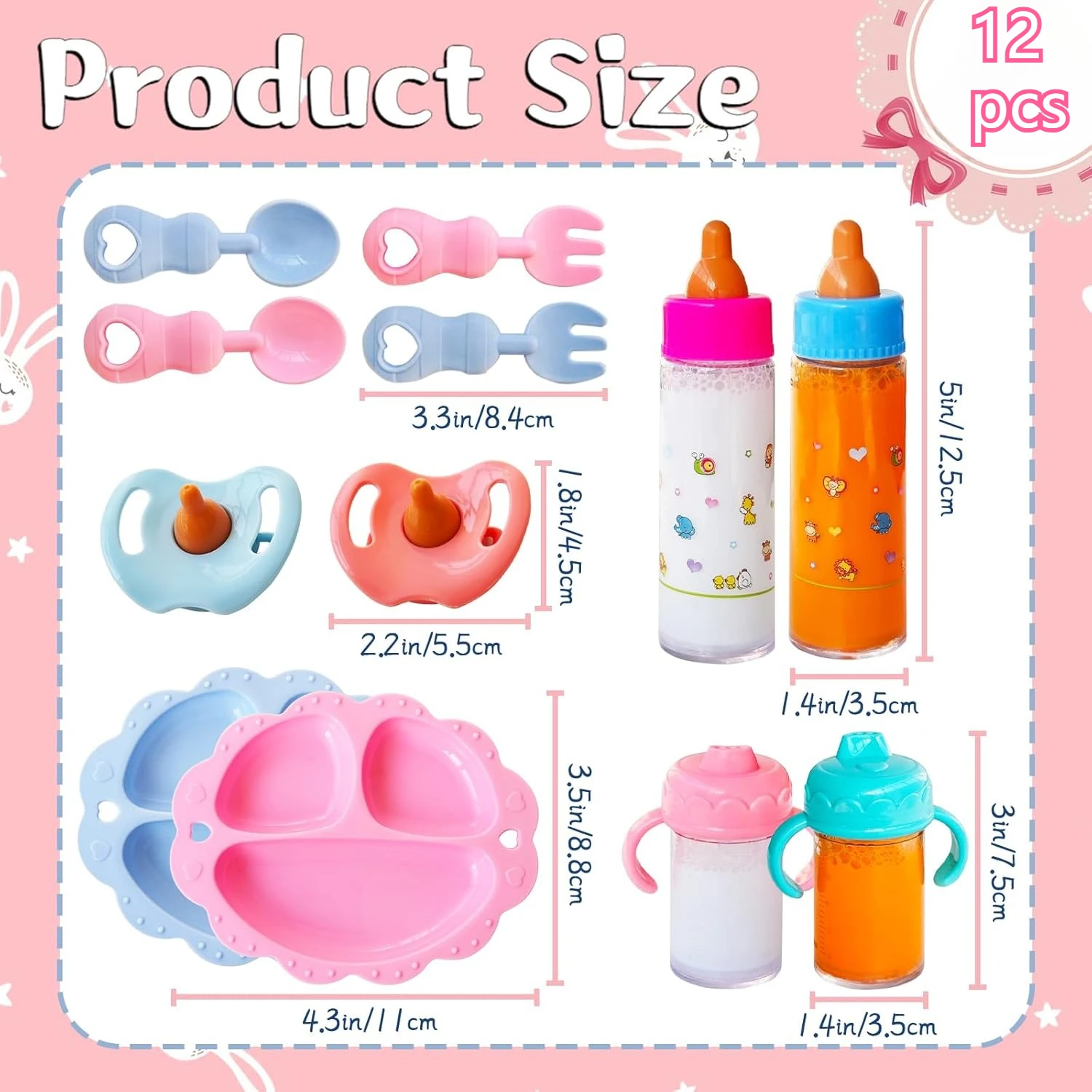 Accesorios para muñecas bebé: biberones y chupetes de juego - imagen 5