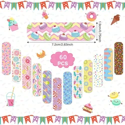 Tiritas adhesivas infantiles kawaii con donuts y helados para niños