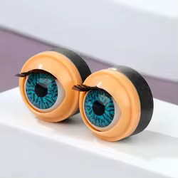 Ojos enrollables con pestañas para muñecas – Accesorios de simulación