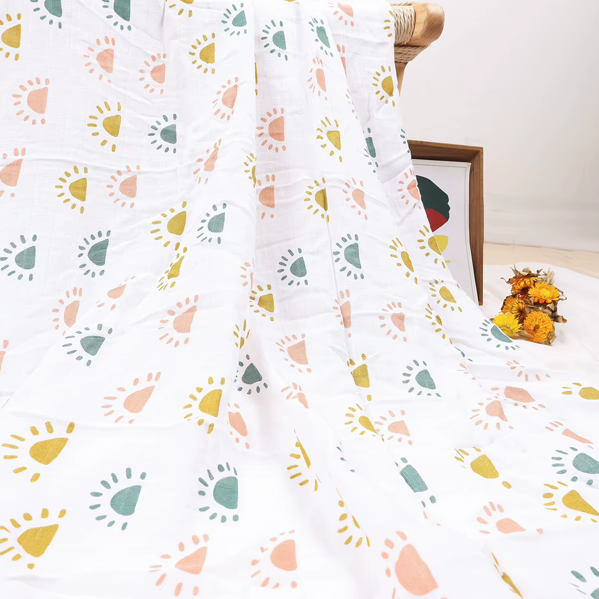 HappyFlute manta muselina bebé algodón puro estampado verano suave - imagen 3