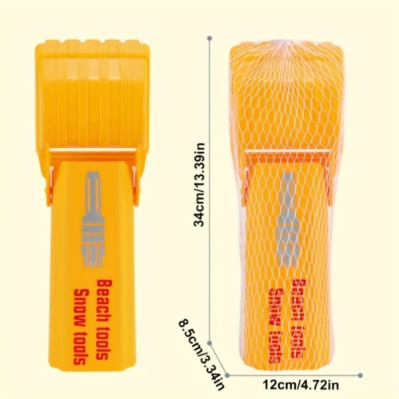 Pala infantil para playa y nieve naranja vibrante resistente - imagen 3
