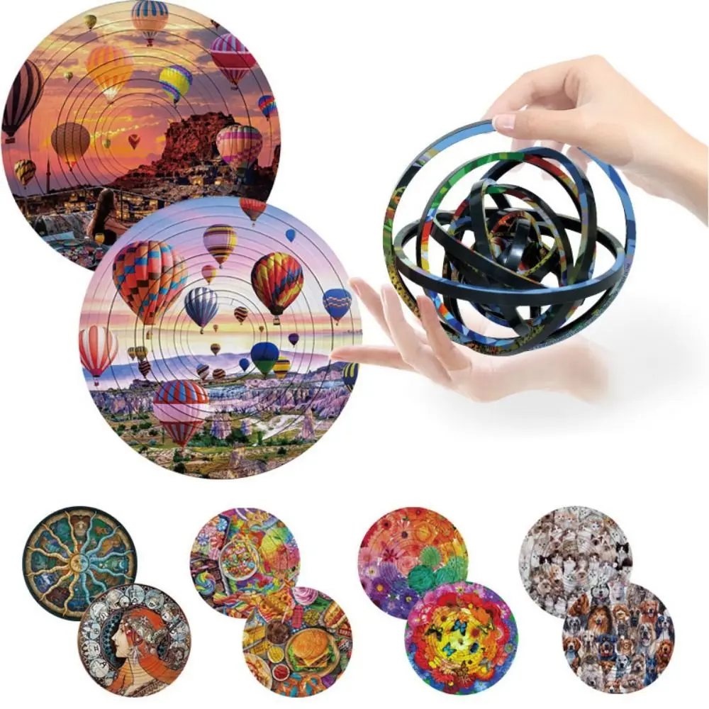 Rompecabezas 3D giratorio de manualidades con bolas y bloques - imagen 2