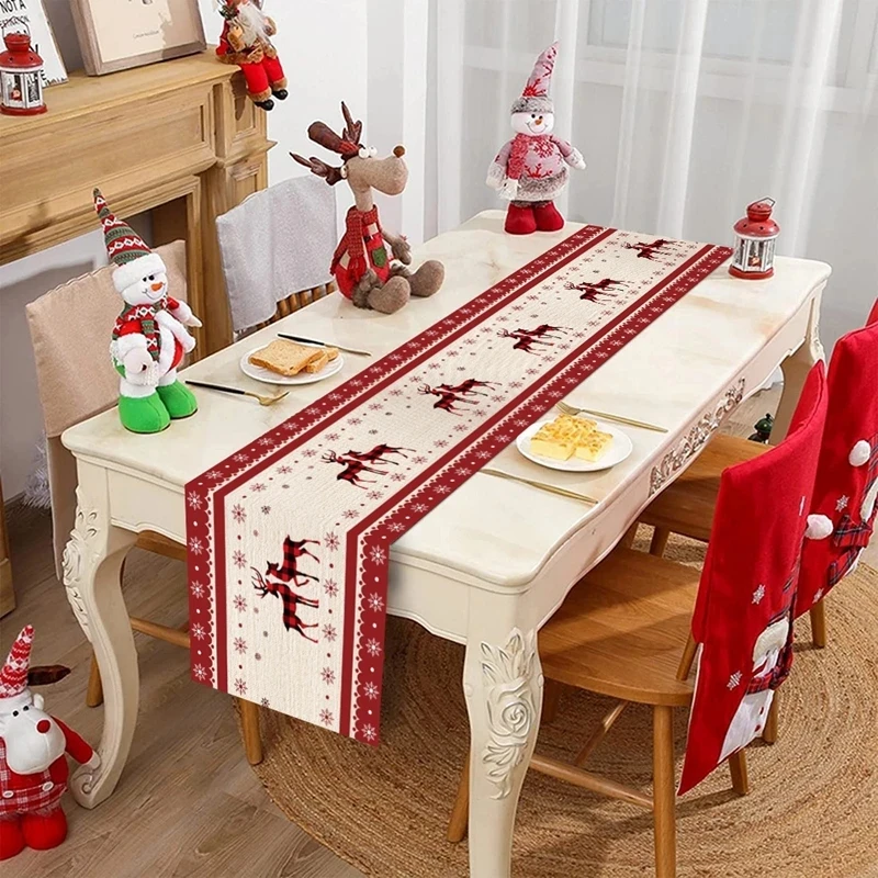 Camino de mesa de Navidad para decoración del hogar festiva - imagen 3