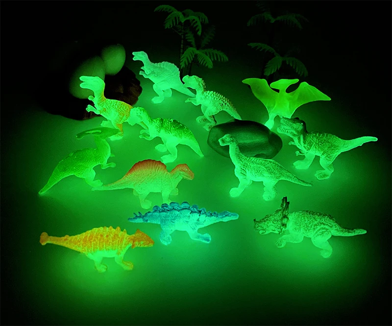 Figura de dinosaurio de goma blanda que brilla en la oscuridad - imagen 2