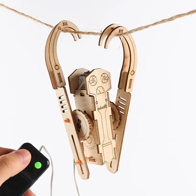 Robot educativo de cuerda hágalo usted mismo, ensamblado a mano - imagen 3