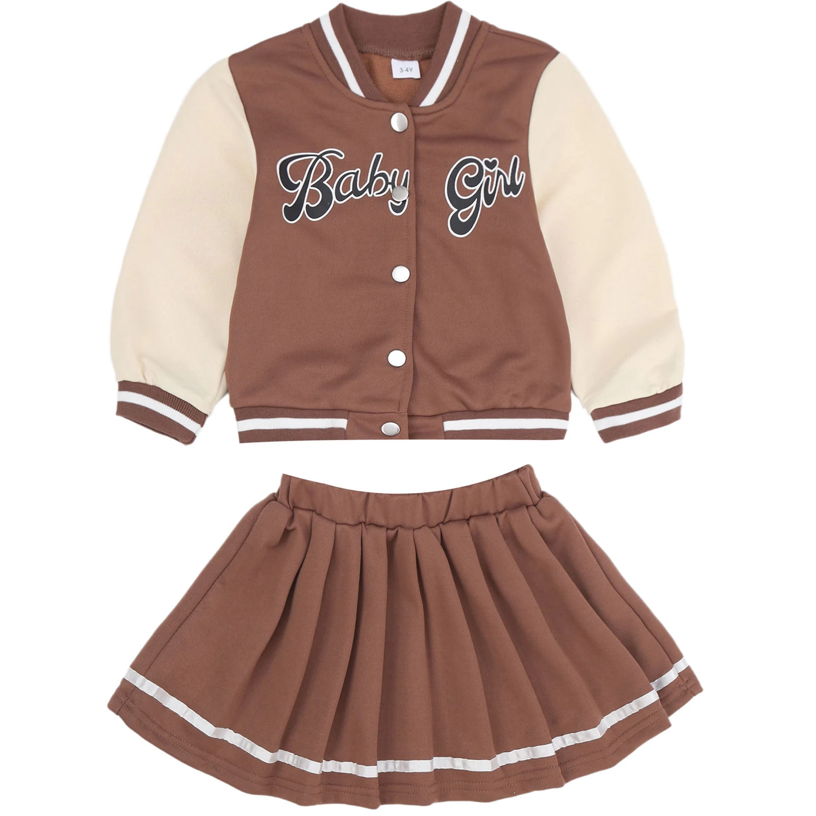Chaqueta de béisbol con botones para niños y niñas – manga larga - imagen 2