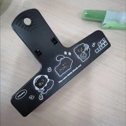 Pinza para notas gato negro de plástico estilo tierno para diario