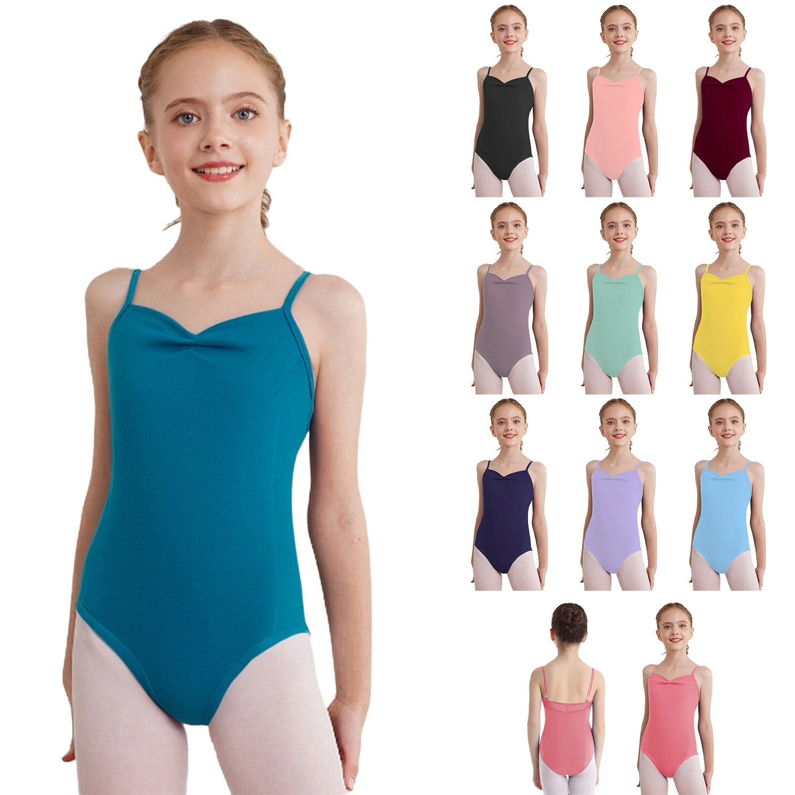 Leotardo de ballet clásico con tirantes y espalda abierta niña - imagen 5