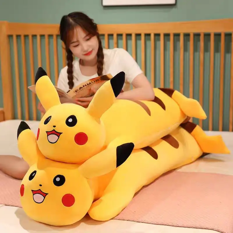 Muñeco de peluche Pikachu grande Pokémon, cojín decorativo