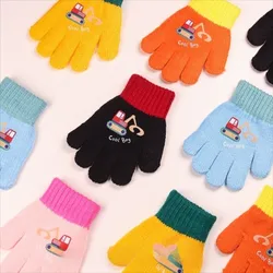 Guantes de punto con dibujos para niños – Invierno