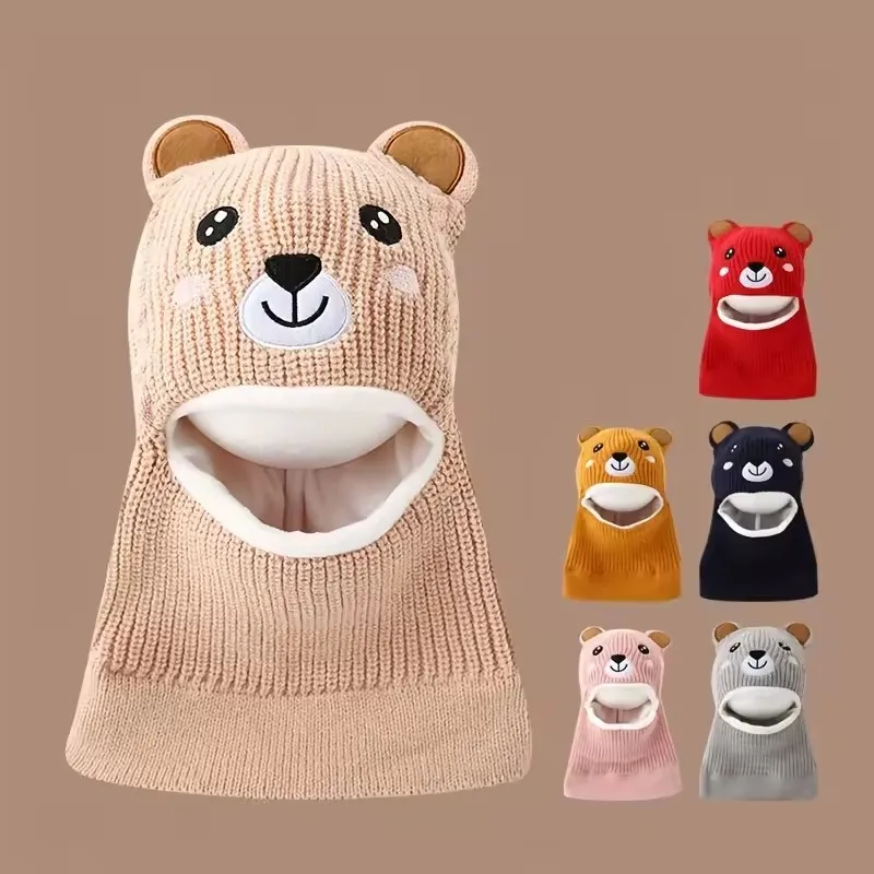 Gorro infantil de punto con orejeras – Forro polar acolchado - imagen 2