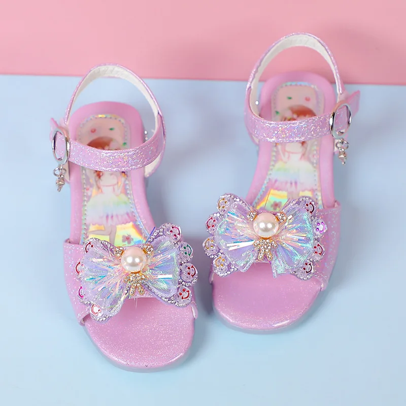Sandalias de verano para niño con lazo diamante antideslizante - imagen 3