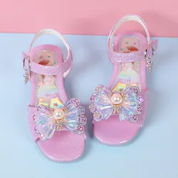Sandalias de verano para niño con lazo diamante antideslizante