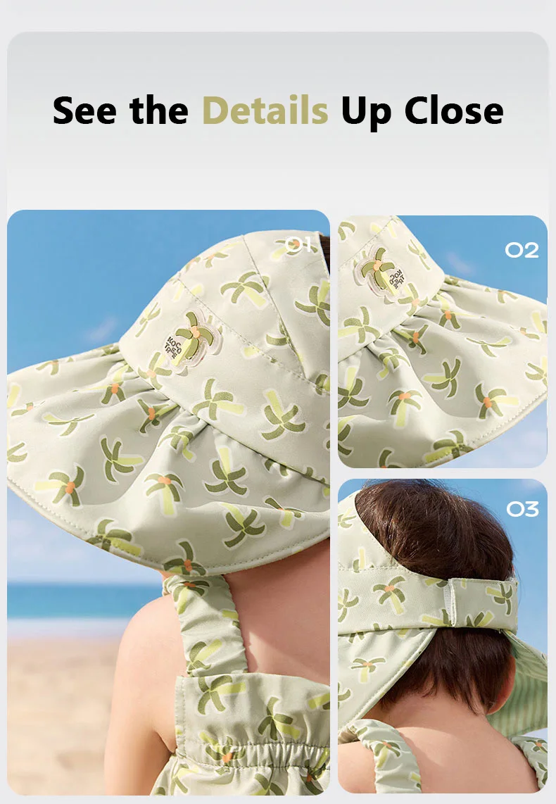 Gorra con visera de verano para niñas
