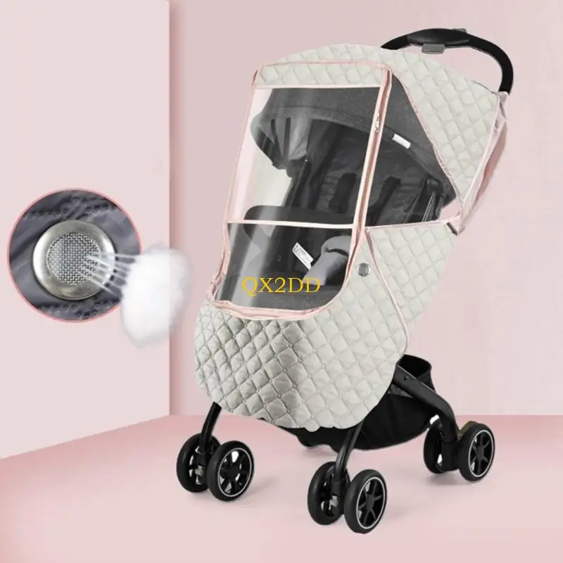QX2D Winte funda para cochecito universal transpirable lluvia y viento - imagen 3