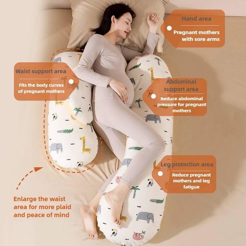 Almohada de embarazo en H con funda desmontable y soporte para dormir - imagen 5