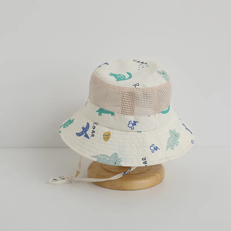 Sombrero de cubo pesquero malla estampado animal para bebé unisex