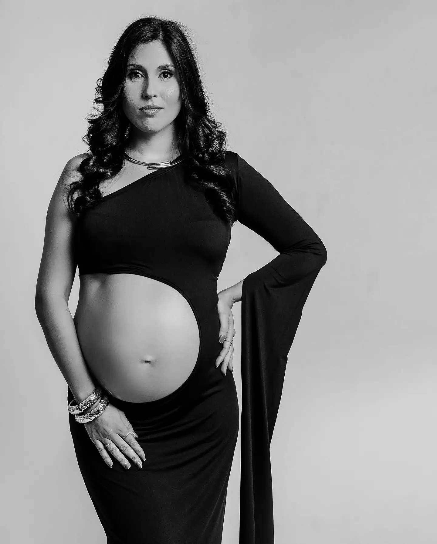Vestido premamá encaje para sesión de fotos – cintura ajustable - imagen 2