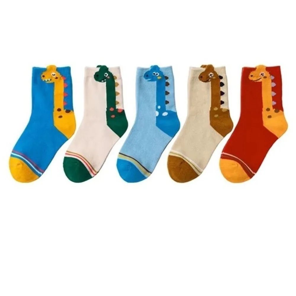 Calcetines de algodón transpirable con estampado infantil para niñas