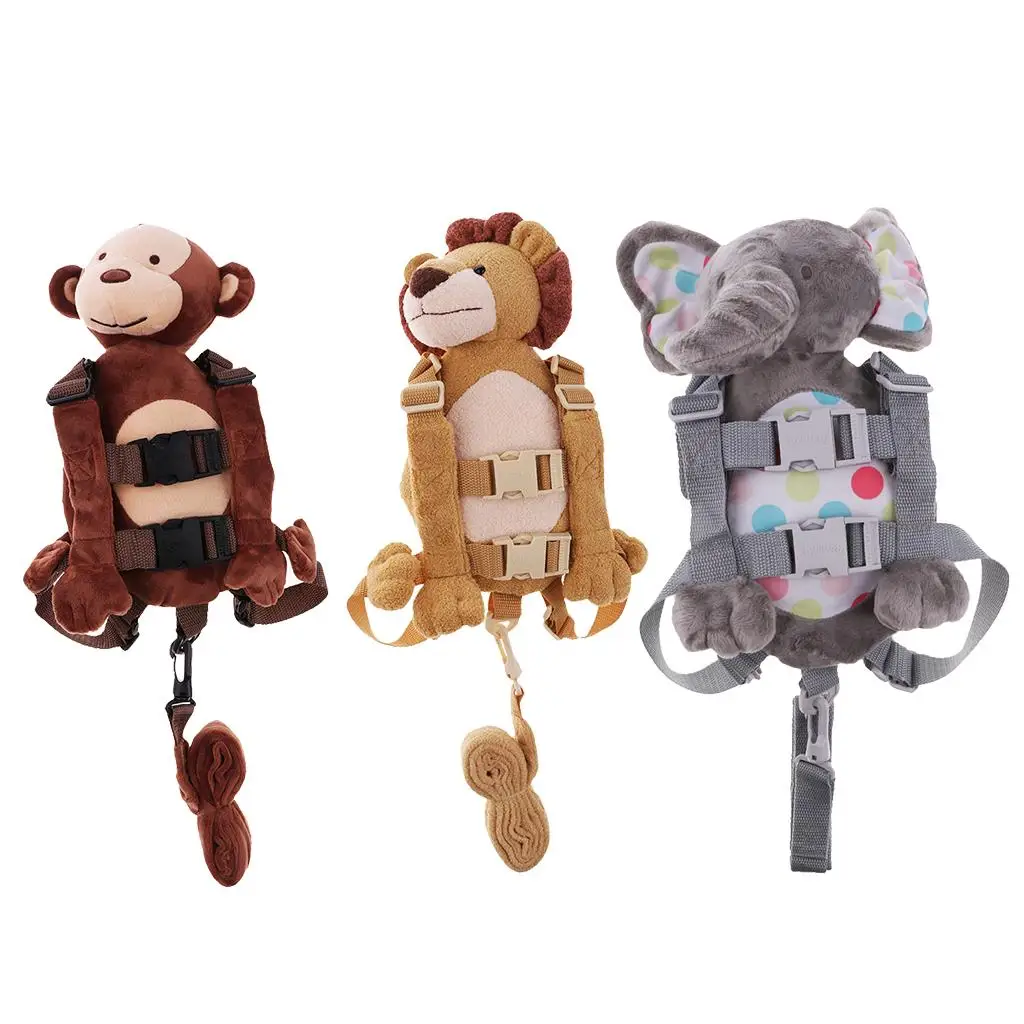 Arnés antipérdida ajustable para bebés con mochila de peluche - imagen 3