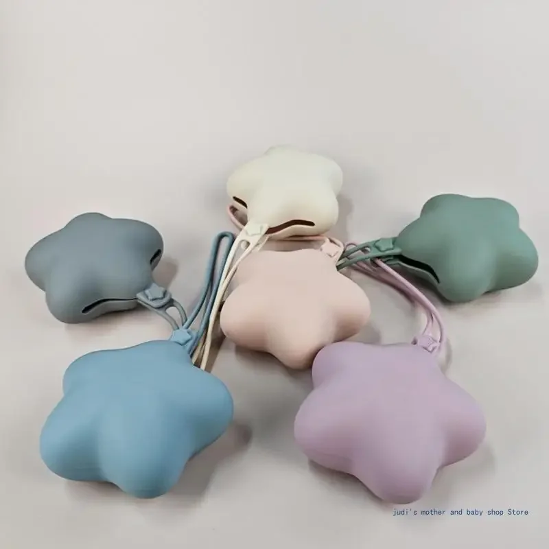 Portachupetes de silicona estuche para bebé con forma de estrella - imagen 4