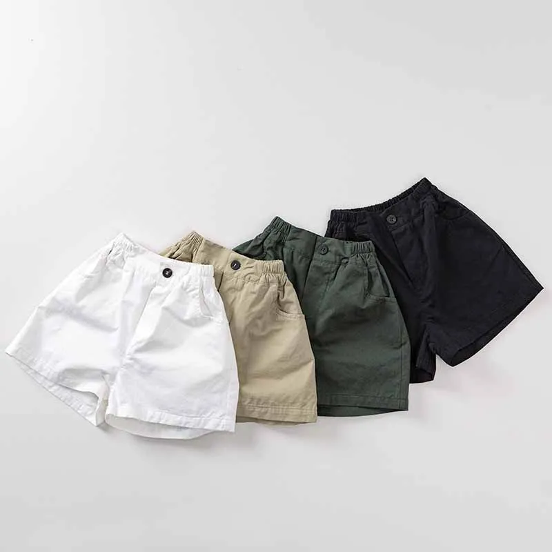 Pantalones cortos de verano holgados y deportivos de color liso