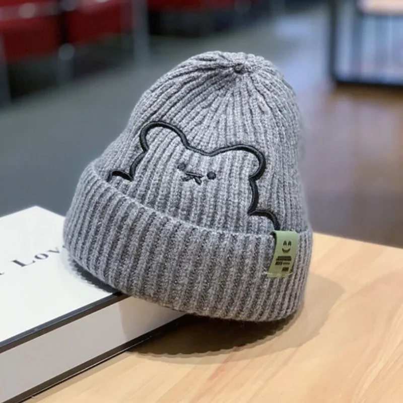 Gorro tejido con patrón de oso para bebé, cálido y cómodo - imagen 3