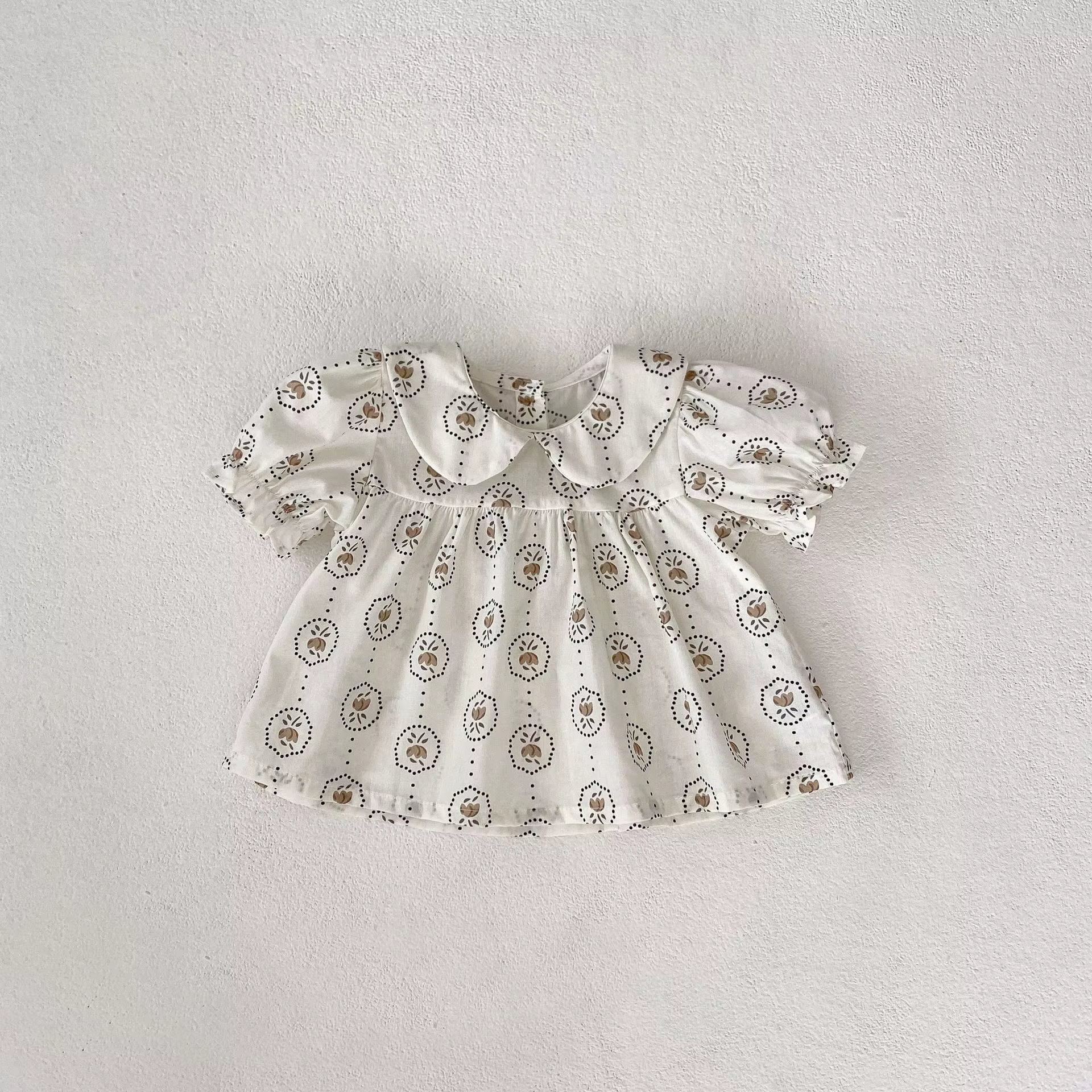 MILANCEL - Traje de verano para niña con cuello Peter Pan - imagen 4