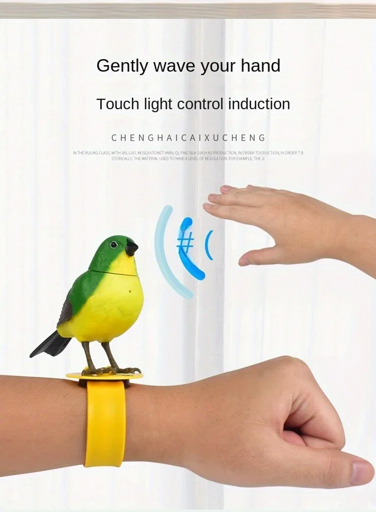 Detalle del pájaro cantor con movimiento