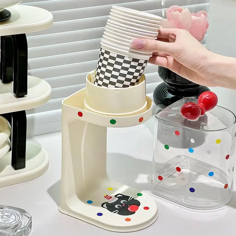 Portavasos de papel desechable para mesa, almacenamiento sin perforar - imagen 5