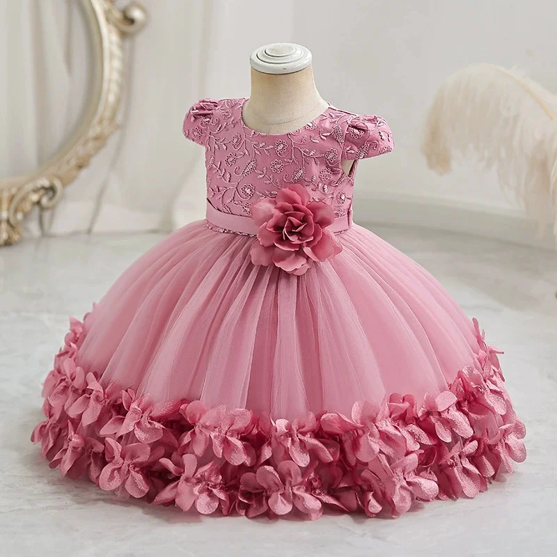Vestido de actuación ren y estilo princesa de encaje para bebé