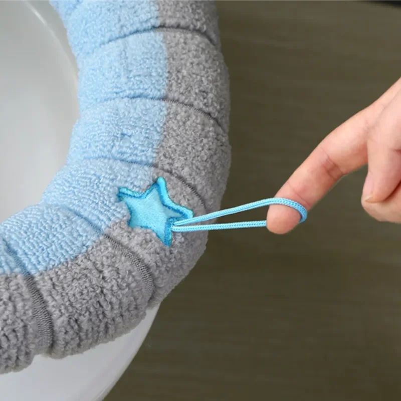 Almohadilla calefactora de inodoro para invierno, funda lavable - imagen 3