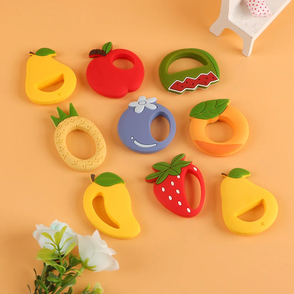 Colgante de silicona con fresa y hamburguesa para manualidades - imagen 3