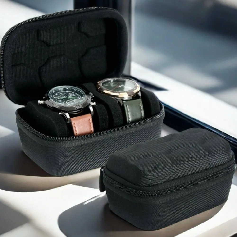 Estuche para relojes rígido de tela Oxford con tapa abatible EVA - imagen 4