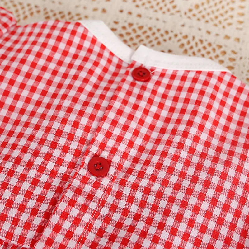 Mono bebé niña algodón fresa – Ropa de verano para recién nacido - imagen 4
