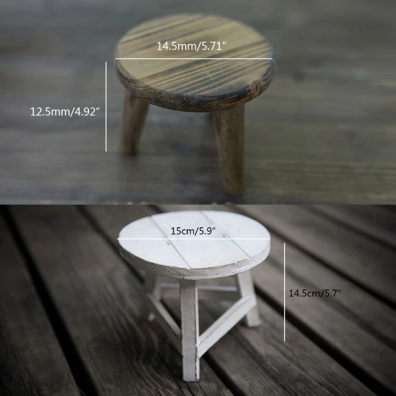 Mesa fotos recién nacido – Mini escritorio madera - imagen 3