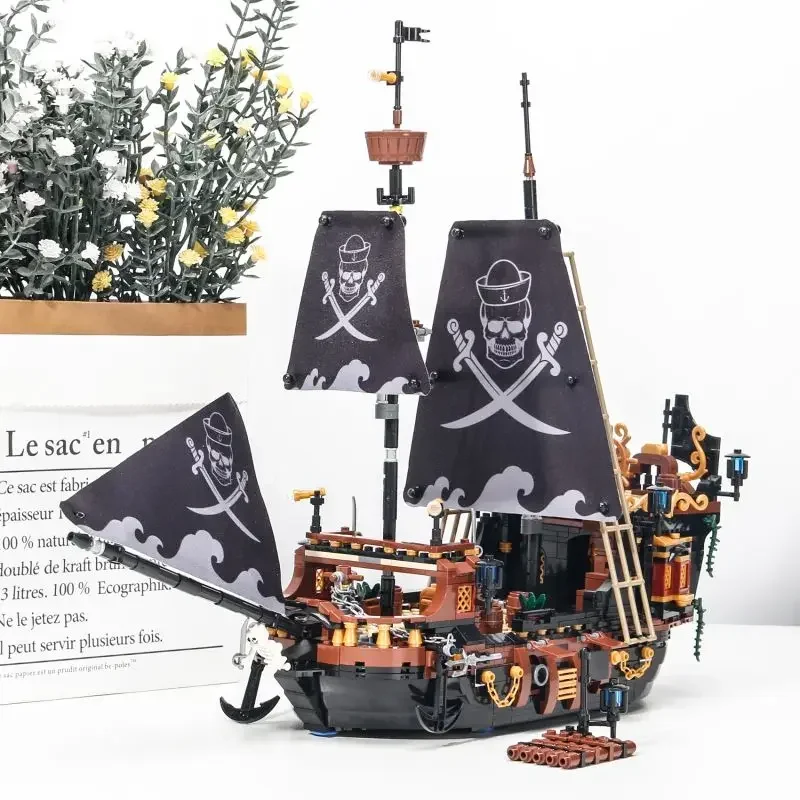 Bloques de barco pirata: velero de construcción para decorar