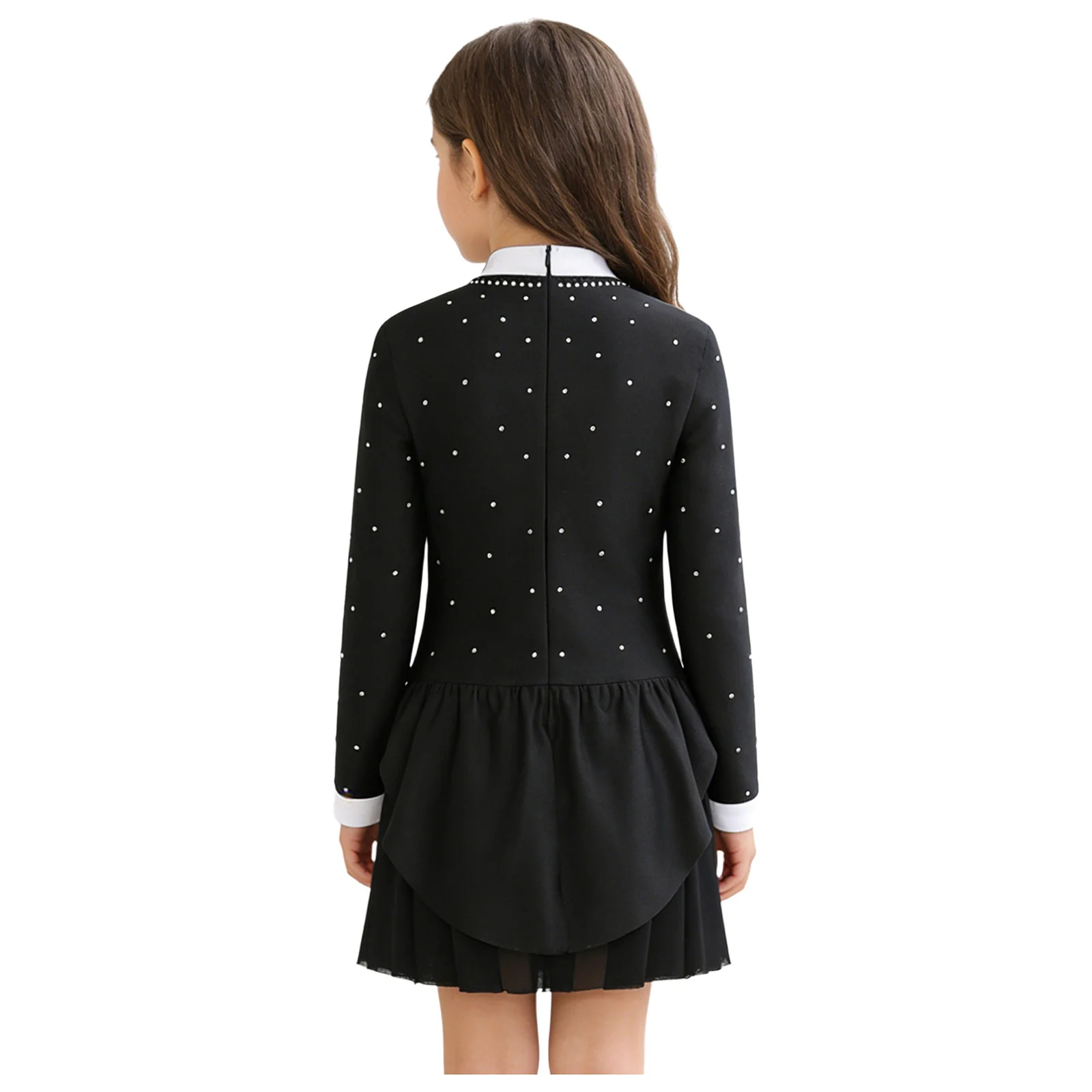 Disfraz de mago para niñas, vestido ballet manga larga con strass - imagen 3