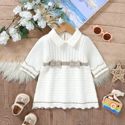 Vestido de niña otoño tipo princesa acampanado manga larga