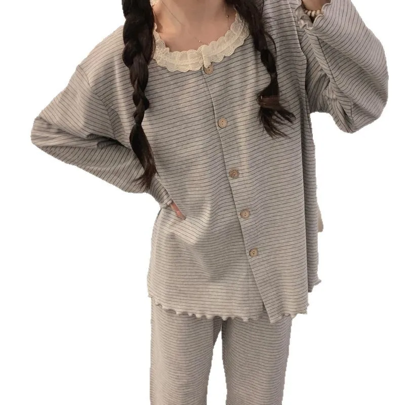 Pijama lactancia algodón para embarazo – camisón de amamantar - imagen 4