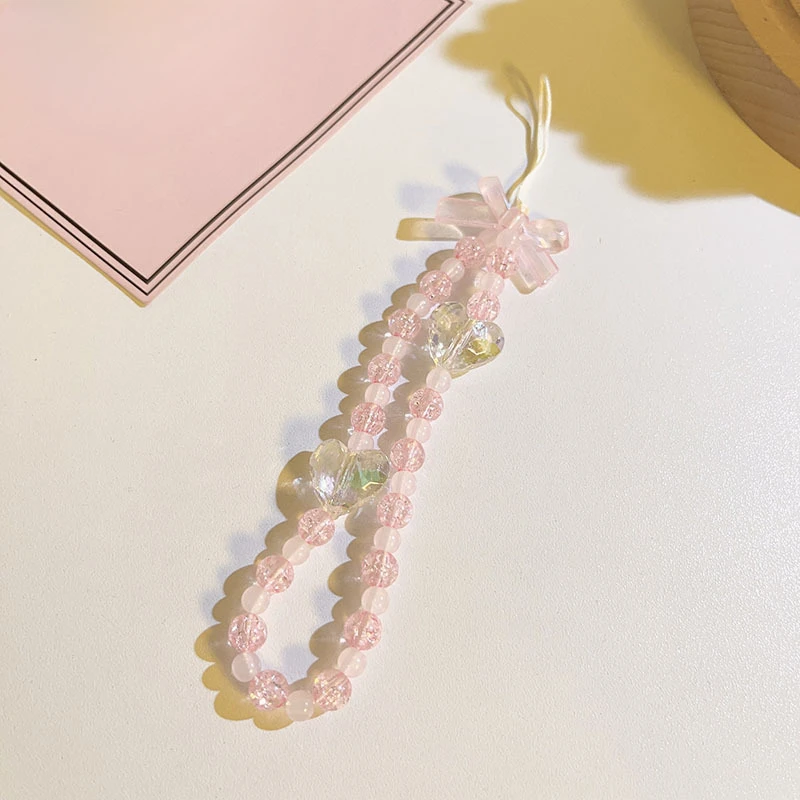 Cadena para móvil con cuentas corazón niña – Cordón joya